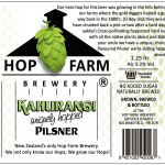 Craft Beer Kahurangi PILSNER Hop Farm Brewery Nelson