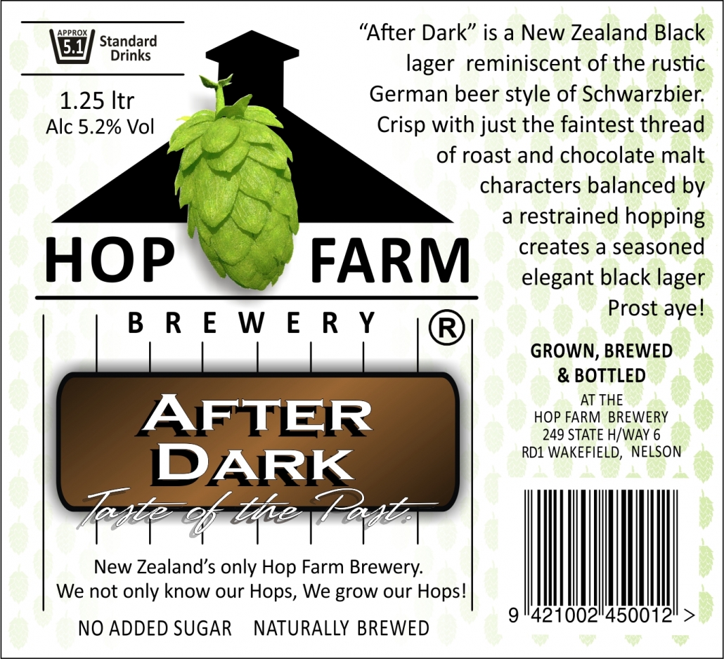 New Zealand Craft Beer After Dark Black Lager